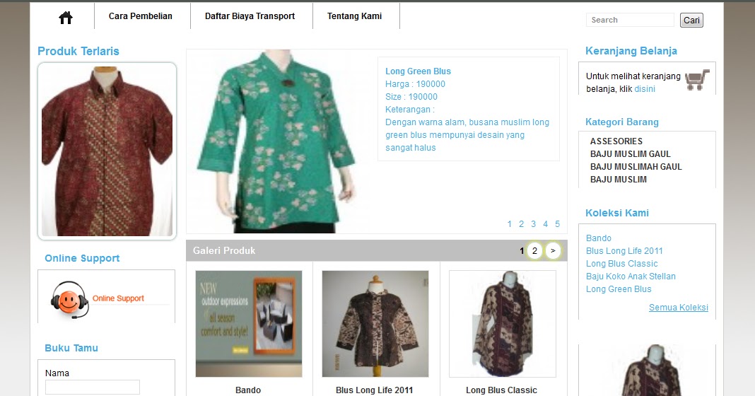 Download Contoh Web E-commerce Menggunakan CodeIgniter 