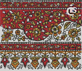 India textile ornament cross stitch