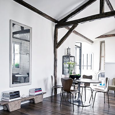 Wood beams in Paris