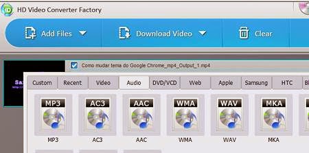 Converter MP4 para MP3 extrair áudio de vídeo