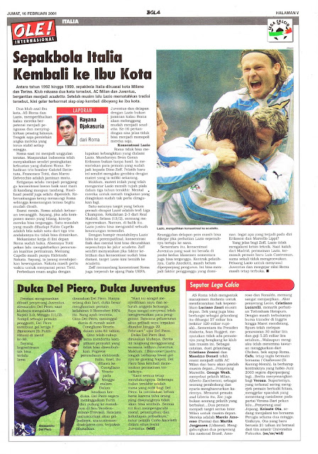 SEPAKBOLA ITALIA KEMBALI KE IBU KOTA