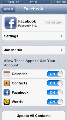 How to link Facebook and iPhone