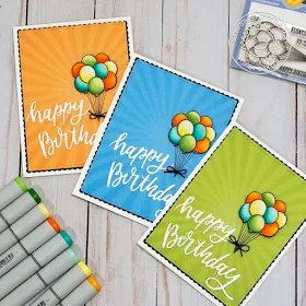 Sunny Studio Stamps: Floating By Blooming Frame Die Frilly Frame Dies Birthday Card by Mindy Baxter