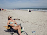 We did find time to go to the beach while we still had the car. (relaxing on cocoa beach)