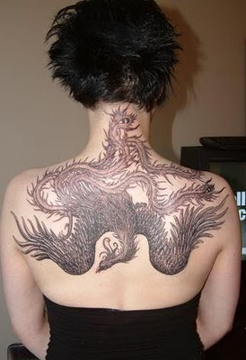 Upper Back Tatto -Phoenix  Tattoo Design-Best  Tattoos Design