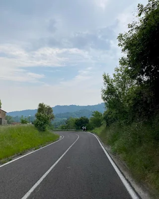 Strada del Rameston Marostica Asiago in moto