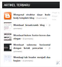 Membuat recent post blog dengan avatar