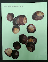 Collage de marrons collage d'automne marrons à découper marrons à imprimer collage enfants automne