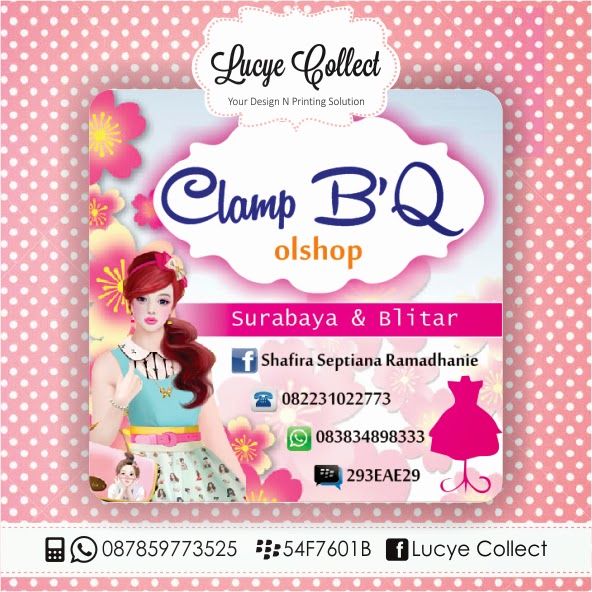 Desain Cetak Keperluan Olshop  Lucye Collect