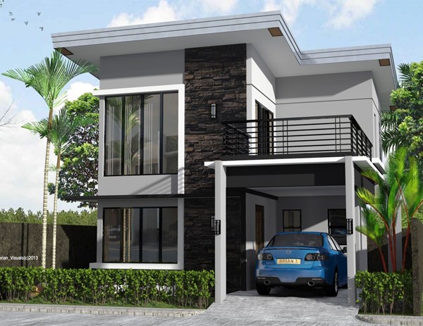 Contoh Desain Rumah Minimalis  2 Lantai