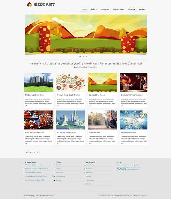 BizCast WordPress Theme