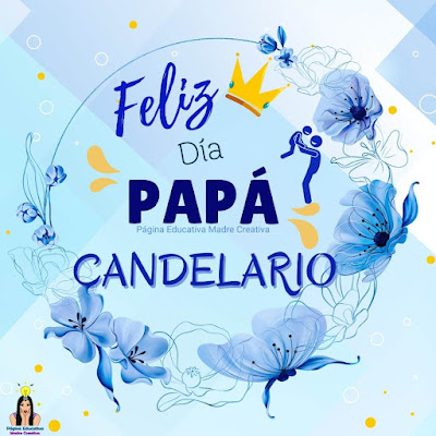 Solapín Feliz Día del Padre - Nombre Candelario para imprimir gratis