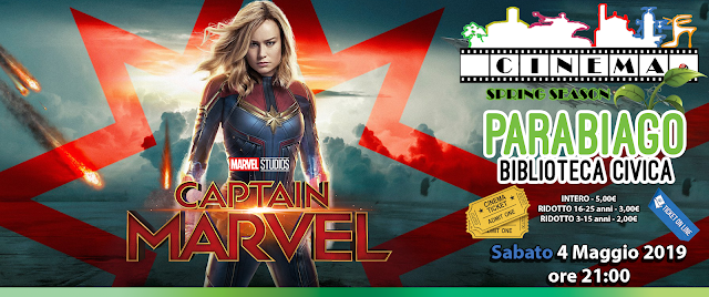 Proiezione - Captain Marvel - Cinema Parabiago