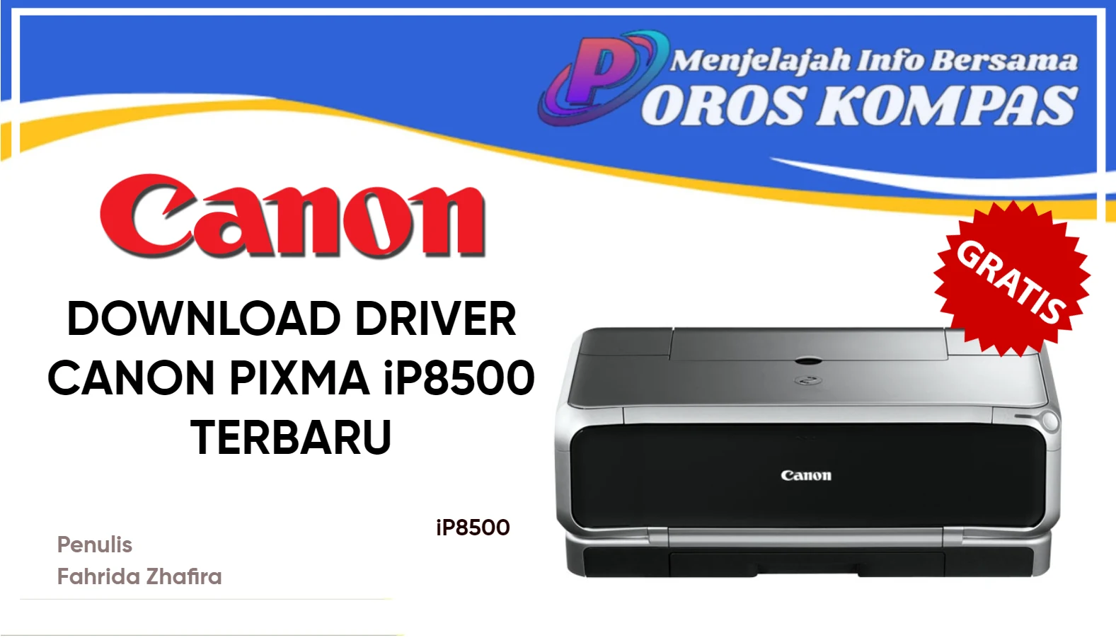 Gratis Download Driver Canon Pixma iP8500 Terbaru