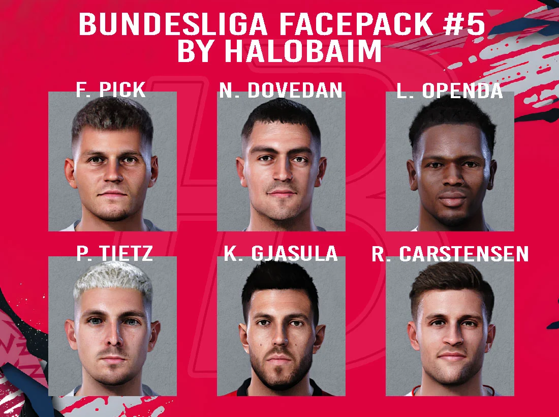 PES 2021 Bundesliga Facepack #5 by Halobaim