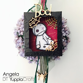 Boo Shadow Box by Angela Tombari for Yuppla Craft Design Team