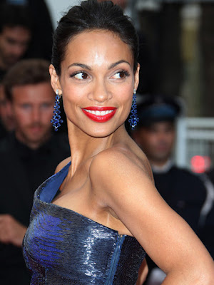 Rosario Dawson Dangling Gemstone Earrings