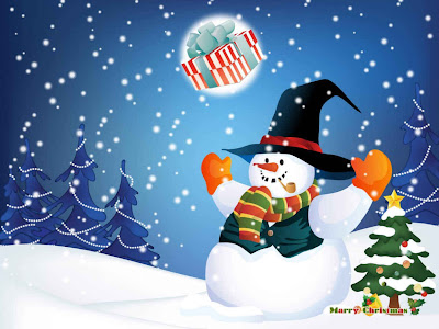 Frosty junto a la nieve wallpaper