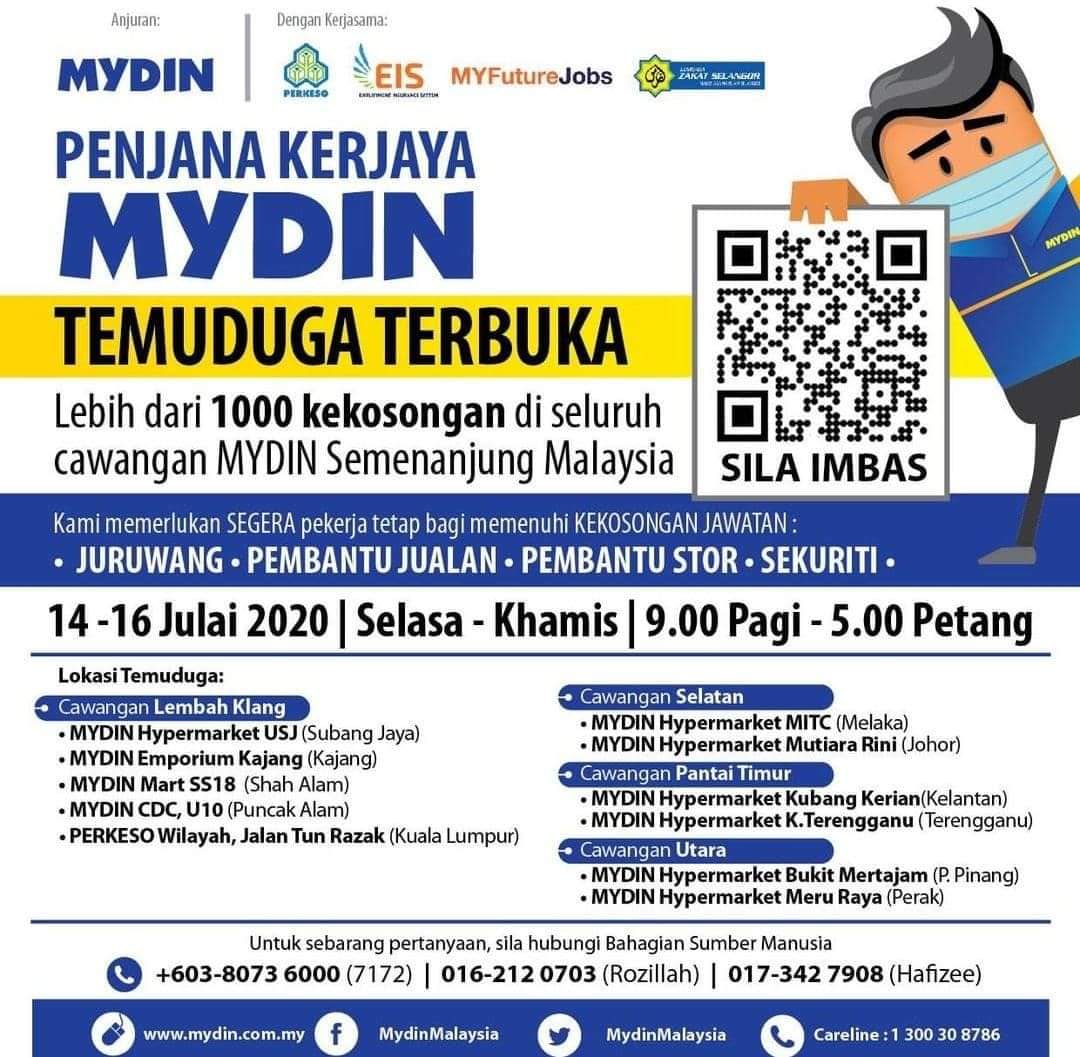 Info Temuduga Terbuka Mydin 1000 Kekosongan Jawatan Kerjaya Semasa