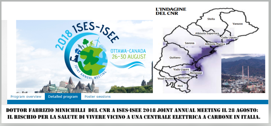 DOTTOR FABRIZIO MINICHILLI  IL 28 AGOSTO  A  "ISES-ISEE 2018 JOINT  ANNUAL MEETING" A OTTAWA