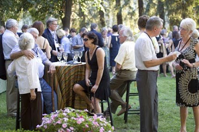 Guests enjoying the reception of the Wine Gala.