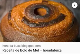 Receita de Bolo de Mel – horadabuxa