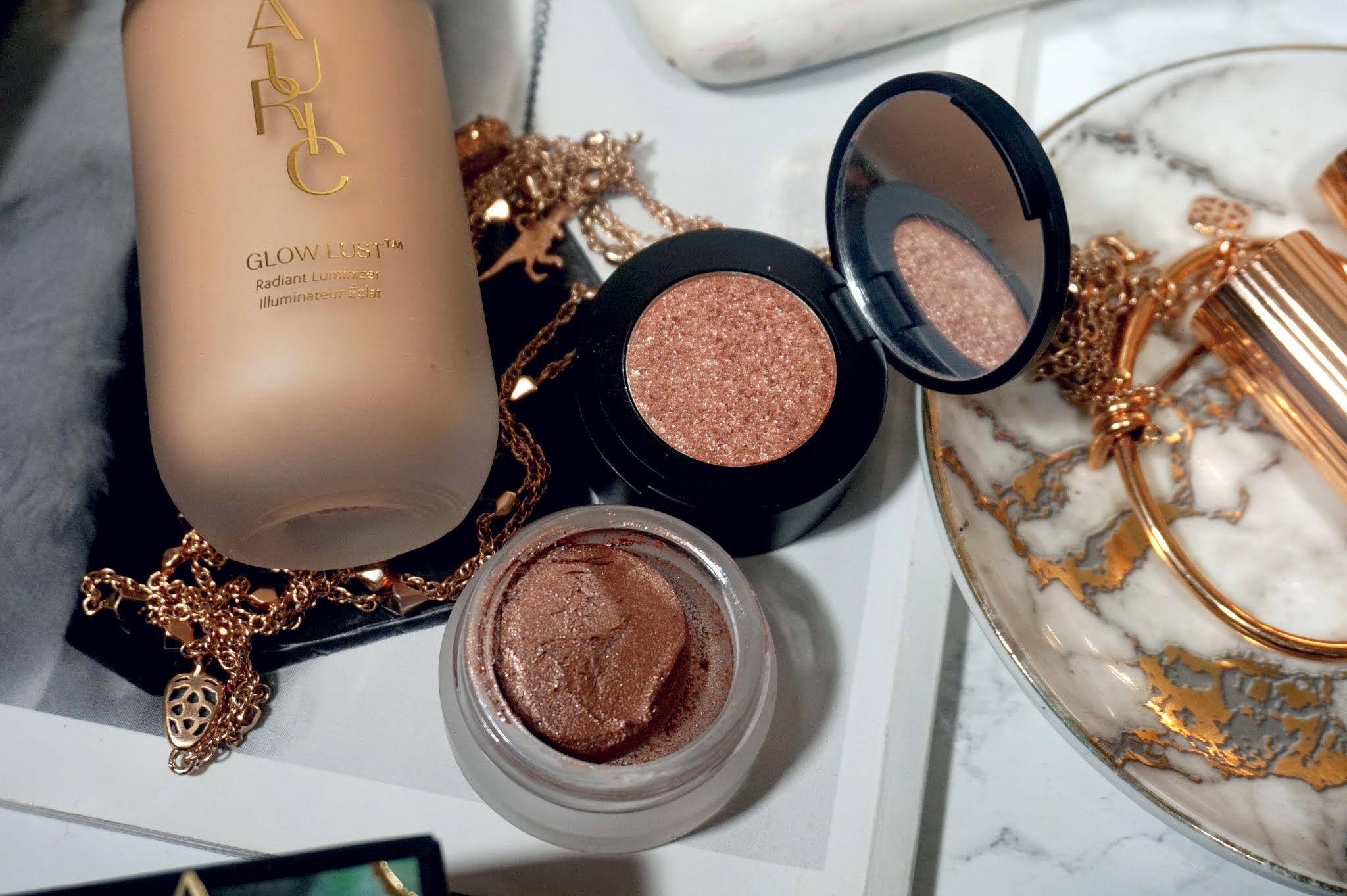 AURIC Cosmetics Smoke Reflect Cream + Powder Eye Shadow Duo Review and Swatches