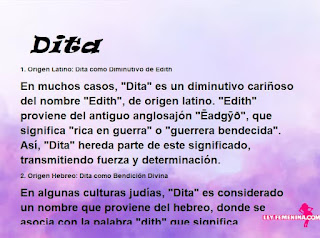 significado del nombre Dita