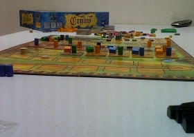 Caylus board game in play