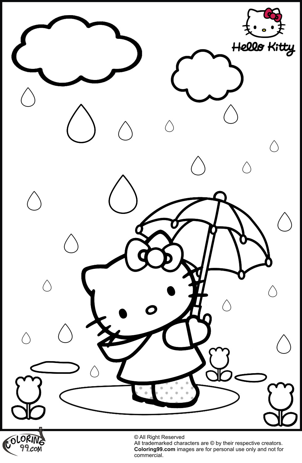 hello kitty coloring pages