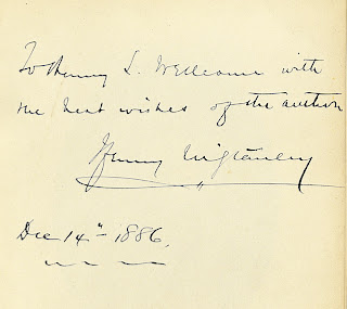 Inscription from Henry Wellcome's personal copy of Stanley's THE CONGO