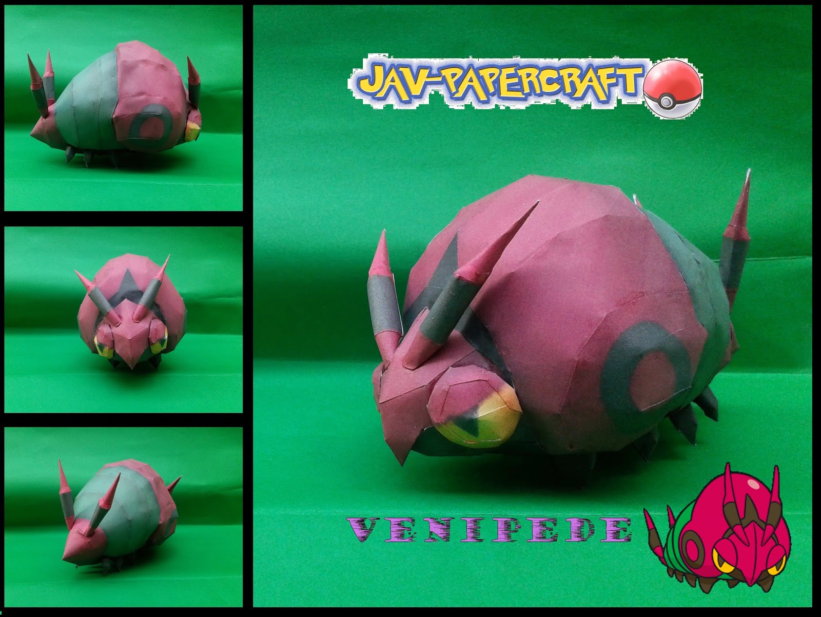 Pokemon Venipede Papercraft