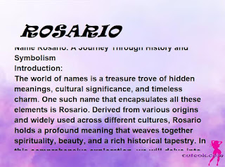 meaning of the name "ROSARIO"