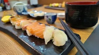 Traditional Japanese sushi ingredients