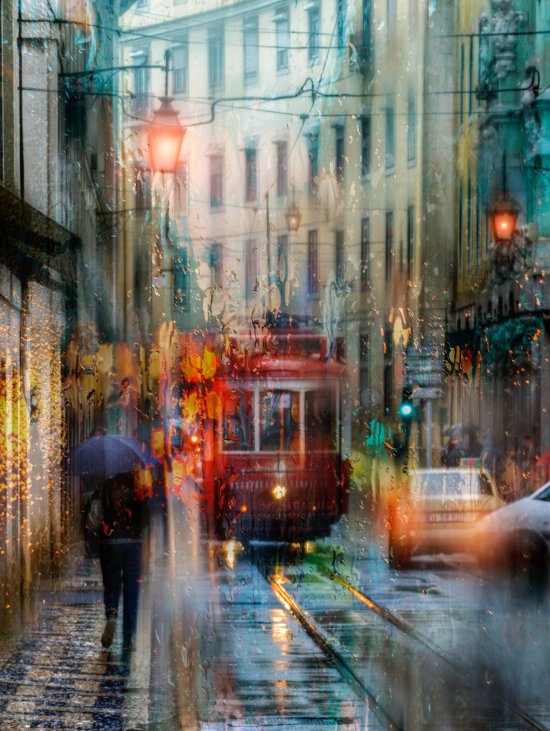 Eduard Ed Gordeev fotografia como pinturas de aquarela impressionista de cidades na chuva melancolia luzes noite