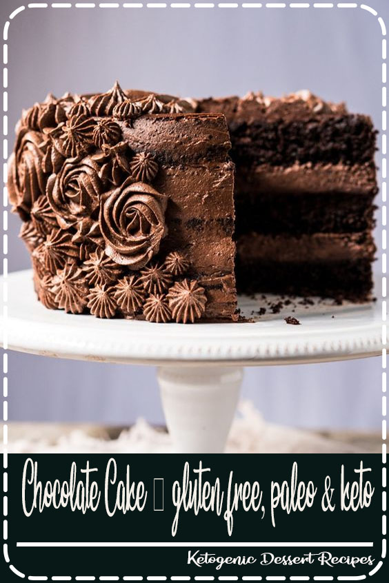 Paleo & Keto Chocolate Cake (With Buttercream Frosting!) #keto #paleo #chocolate #cake #lowcarb