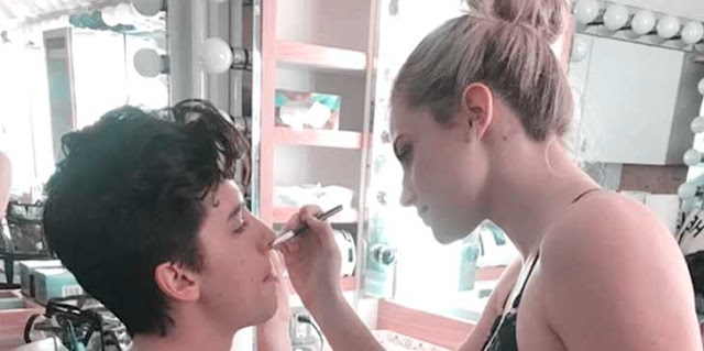 Lili Reinhart Does Cole Sprouse's Makeup