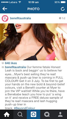 Benefit Australia Instagram