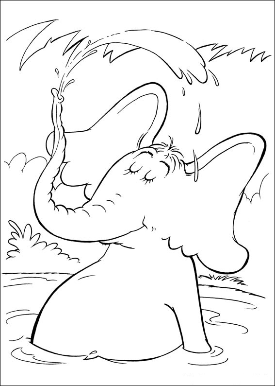 Fun Coloring  Pages  Horton Dr Seuss  Coloring  Pages 