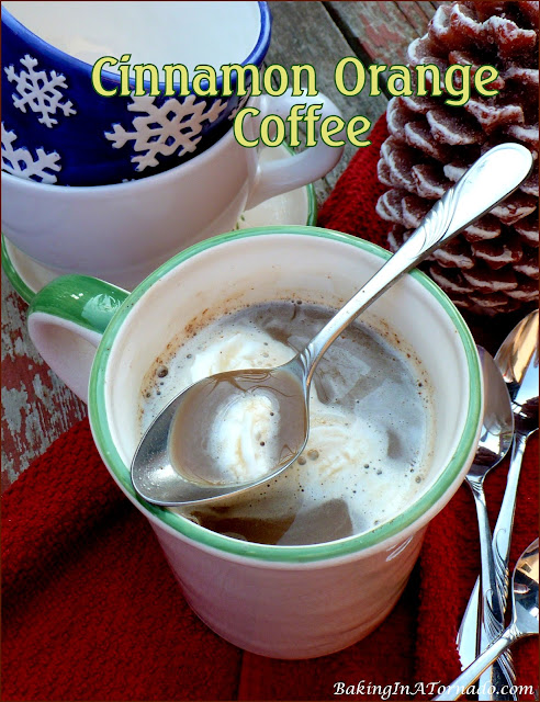 Cinnamon Orange Coffee, a hot drink for a cold winter day | recipe developed by www.BakingInATornado.com | #recipe #drink