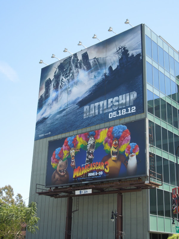 Battleship Madagascar 3 billboards
