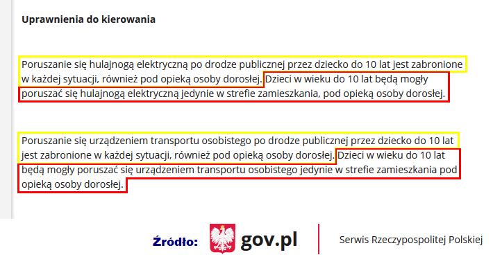 Nowe przepisy dotyczące hulajnóg elektrycznych i UTO