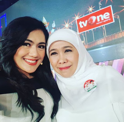 brigita manohara saat bersama ibu khofifah