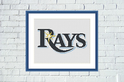 Tampa Bay Rays cross stitch - Tango Stitch
