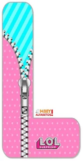 Abecedario con Cremallera LOL Surprise. Alfabeth with Zipper LOL Surprise Style. 