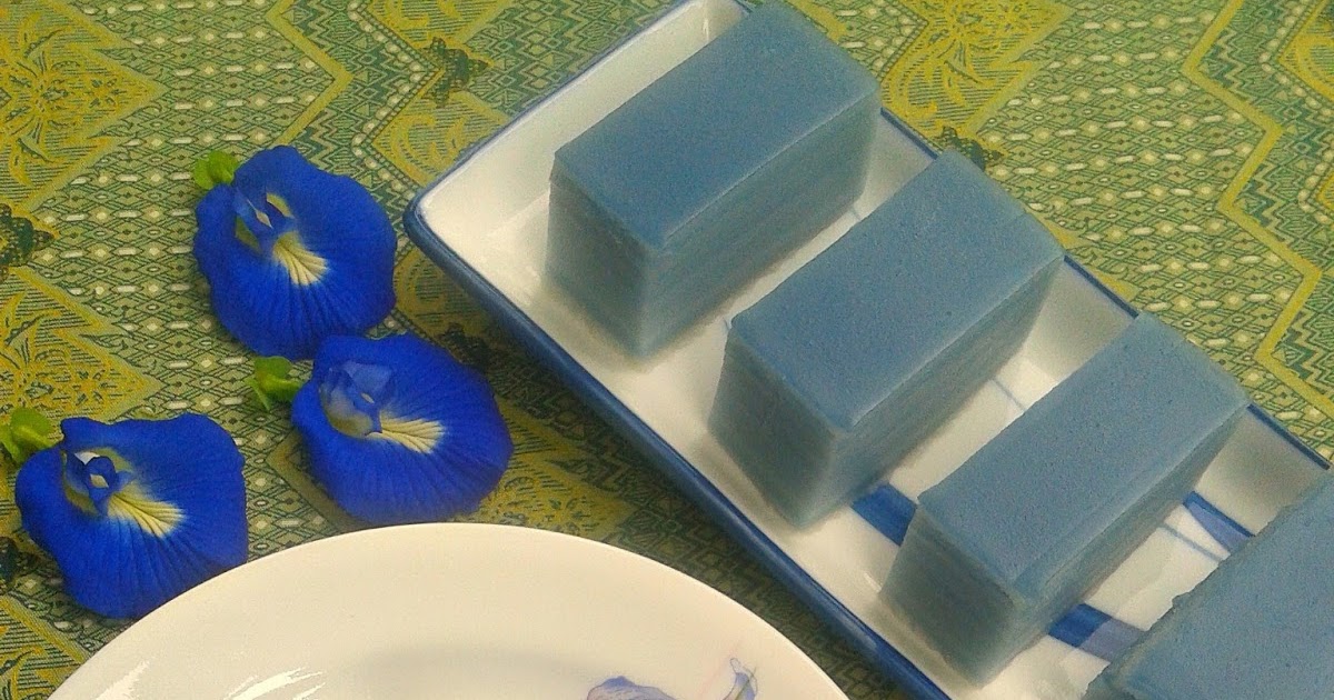 Jom masak, jom makan makan: Kuih Lapis Bunga Telang.