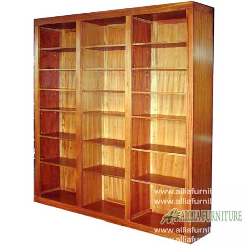  Lemari  rak buku kayu  jati model locker  Allia Furniture