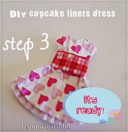 DIY cucpake liners dress step 3