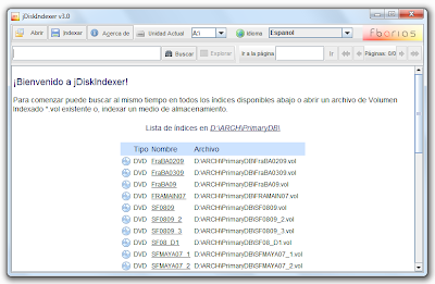 jDiskIndexer disk indexer software