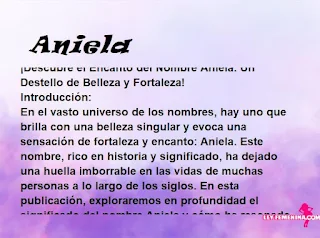 significado del nombre Aniela